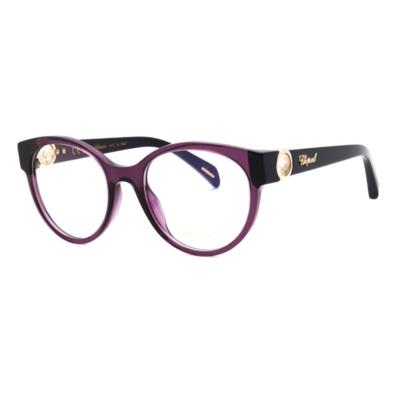 Chopard Eyeglasses Rectangle Full Rim, Violet Frame and Clear Demo Lenses Lens VCH350S096Z