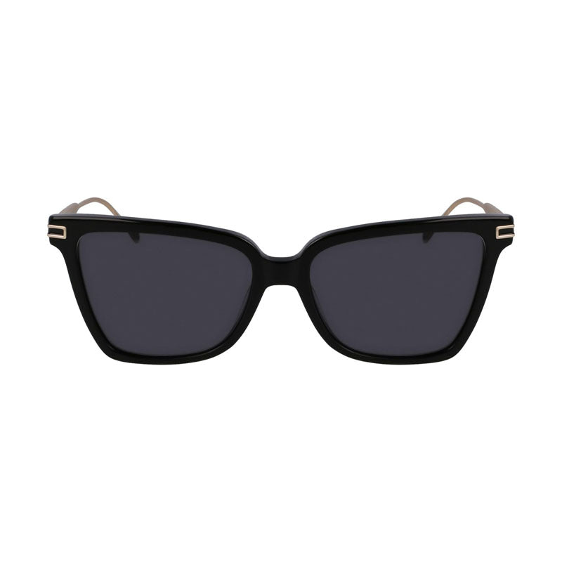 Ferragamo Salvatore Ferragamo Sunglasses Cat Eye Full Rim, Black Frame and Grey Lens SF2036S001