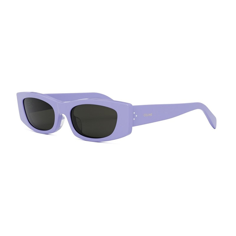 Celine Sunglasses Cat Eye Full Rim, Shiny Liliac Frame and Smoke Lens CL40245U78A