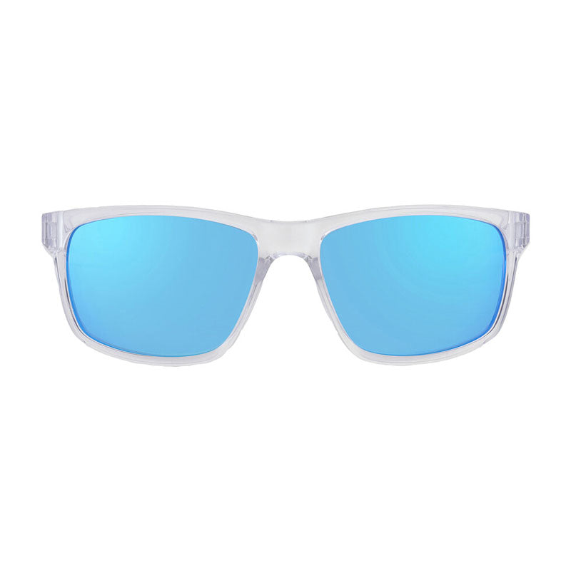 Nike Sunglasses Square Full Rim, Crystal Clear Frame and Frozen Blue Mirror Lens CRUISERMIEV0834914