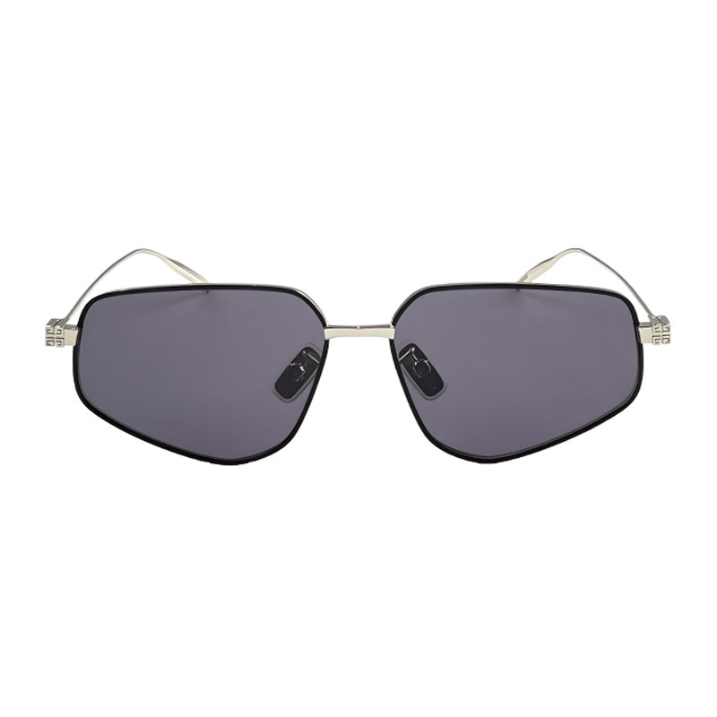 Givenchy Sunglasses Cat Eye Full Rim, Shiny Palladium Frame and Grey Lens GV40046U16A