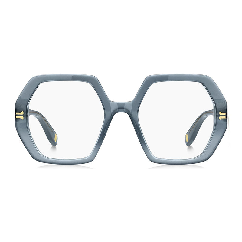 Marc Jacobs Eyeglasses Geometric Full Rim, Blue Frame and Clear Demo Lenses Lens MJ10770PJP00
