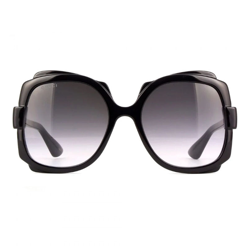 Gucci Sunglasses Square Full Rim, Black Frame and Gradient Grey Lens GG1431S001