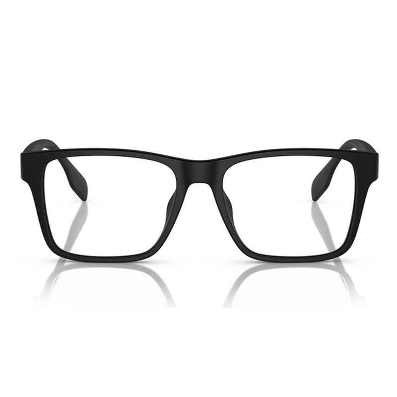 Burberry Eyeglasses Rectangle Full Rim, Matte Black Frame and Clear Demo Lenses Lens BE2393D3464
