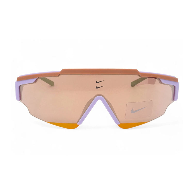 Nike Sunglasses Shield Semi Rim, Matte Lilac Frame and Rose Gold Mirror Lens NIKEMARQUEEEDGEM519