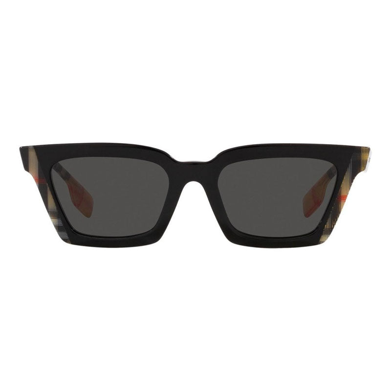 Burberry Sunglasses Square Full Rim, Black Frame and Dark Grey Lens BE4392U405587
