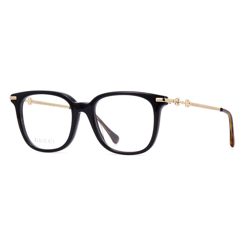 Gucci Eyeglasses Square Full Rim, Black Frame and Clear Demo Lenses Lens GG0968O001