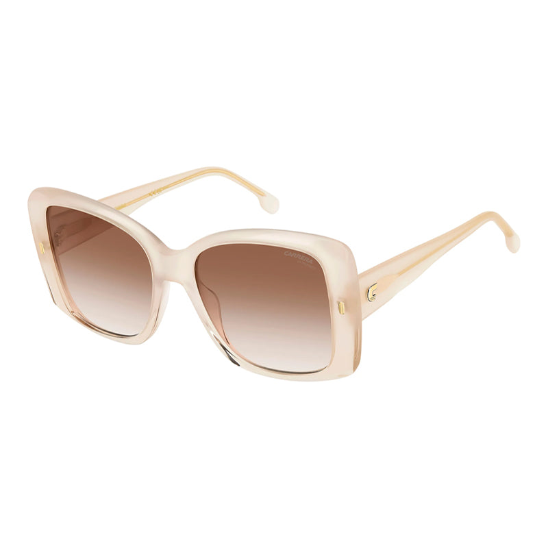 Carrera Sunglasses Square Full Rim, Ivory Frame and Brown Gradient Lens CARRERA3030/S0SZJHA
