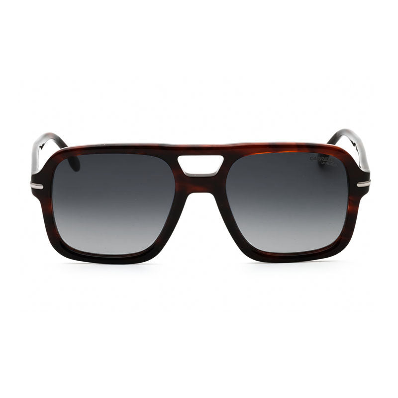 Carrera Sunglasses Aviator Full Rim, Brown Horn Frame and Dark Grey Gradient Lens CARRERA317/S0EX49O