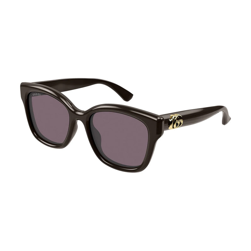 Gucci Sunglasses Square Full Rim, Brown Frame and Violet Lens GG1830SK004