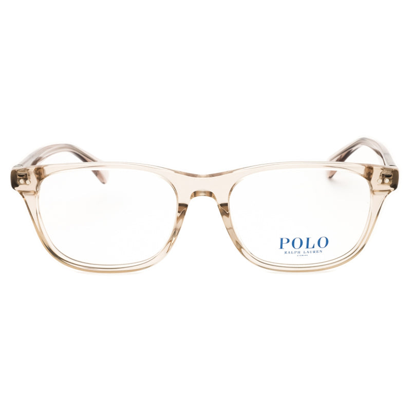 Polo Ralph Lauren Eyeglasses Rectangle Full Rim, Shiny Transparent Light Tuape Frame and Clear Demo Lenses Lens PH2280F6117