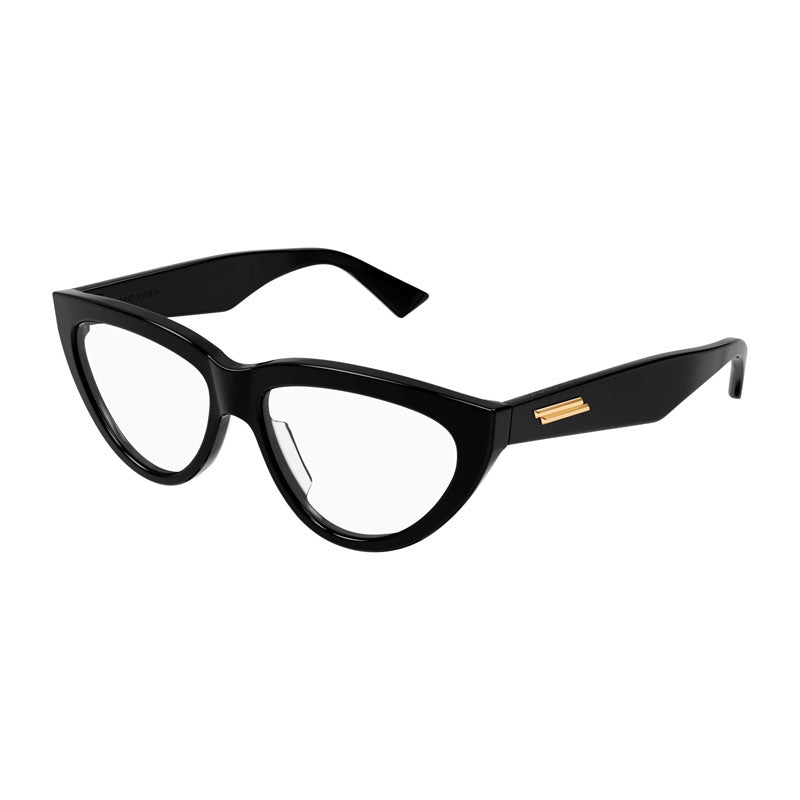 Bottega Veneta Eyeglasses Cat Eye Full Rim, Black Frame and Clear Demo Lenses Lens BV1193O001
