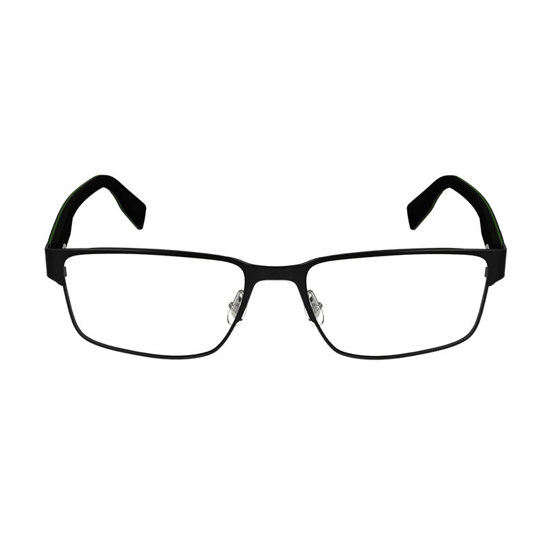 Lacoste Eyeglasses Rectangle Full Rim, Matte Khaki Frame and Clear Demo Lens Lens L2298N275