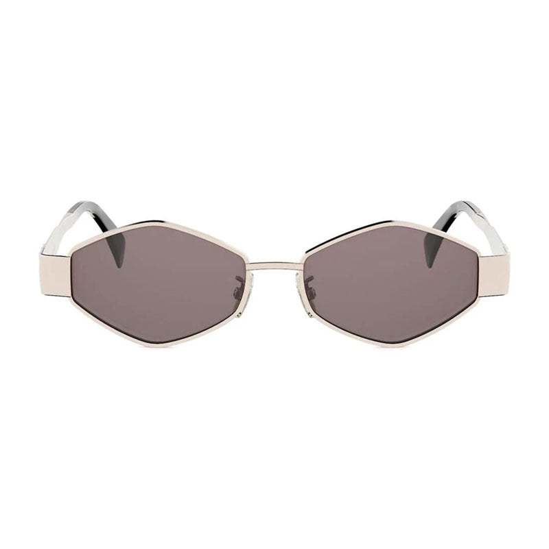 Celine Sunglasses Geometric Full Rim, Shiny Rose Gold Frame and Smoke Lens CL40254U28A