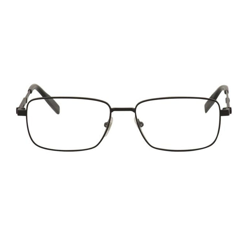 Montblanc Eyeglasses Rectangle Full Rim, Black Frame and Clear Demo Lens Lens MB0029O004