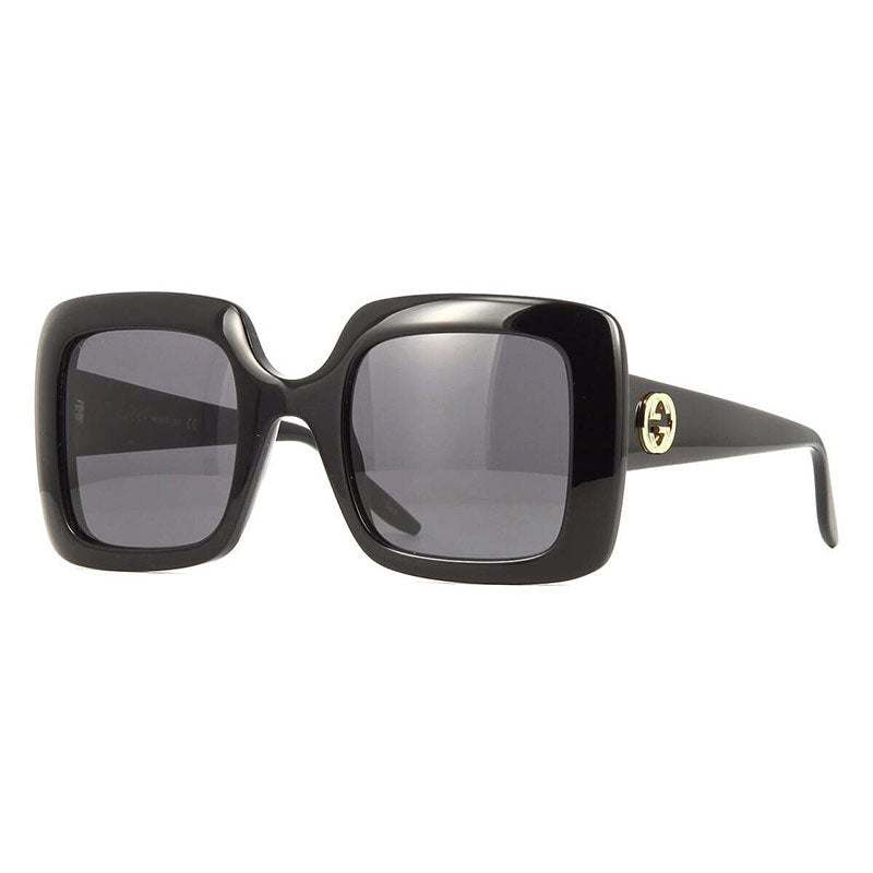 Gucci Sunglasses Square Full Rim, Black Frame and Grey Lens GG0896S001