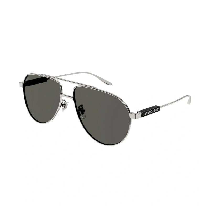 Gucci Sunglasses Aviator Full Rim, Ruthenium Frame and Grey Lens GG1311S001