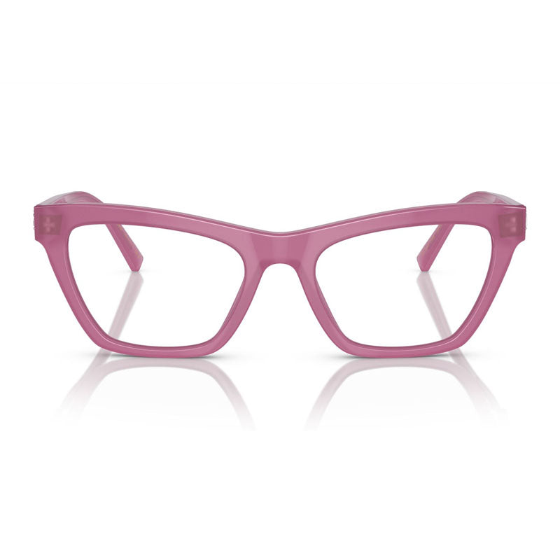 Dolce & Gabbana Eyeglasses Cat Eye Full Rim, Opal Raspberry Frame and Clear Demo Lenses Lens DG33592966
