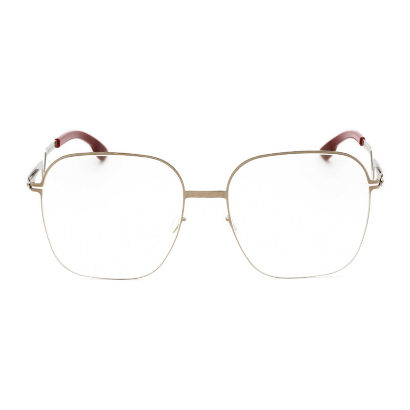 Ic! Berlin Eyeglasses Square Full Rim, Shiny Bronze Frame and Clear Demo Lenses Lens HEDYM15890730