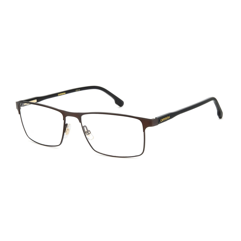 Carrera Eyeglasses Rectangle Full Rim, Matte Bronze Frame and Clear Demo Lenses Lens CARRERA2260VZH00