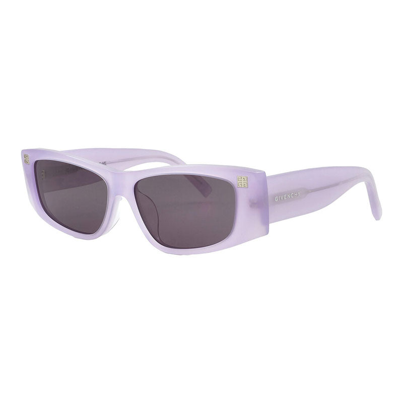 Givenchy Sunglasses Rectangle Full Rim, Shiny Lilac Frame and Dark Grey Lens GV40048F78A