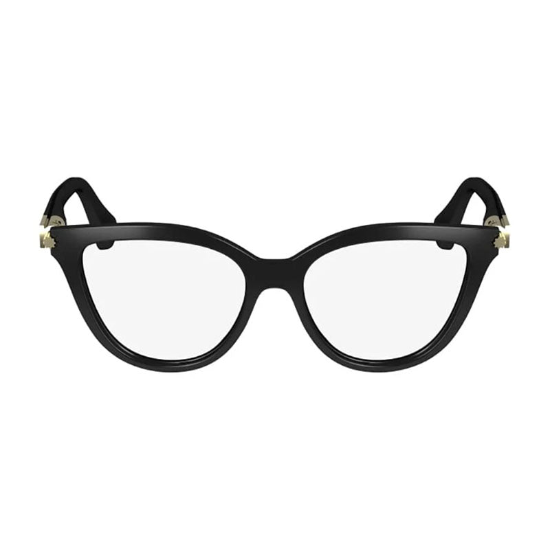 Ferragamo Salvatore Ferragamo Eyeglasses Cat Eye Full Rim, Shiny Black Frame and Clear Demo Lens Lens SF2974001