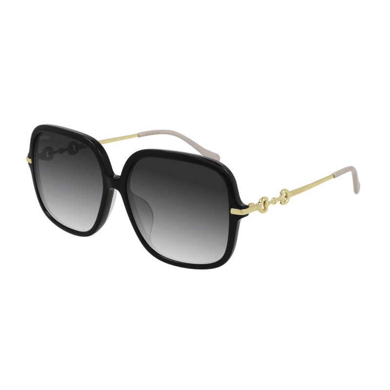 Gucci Sunglasses Square Full Rim, Black Frame and Grey Gradient Lens GG0884SA001