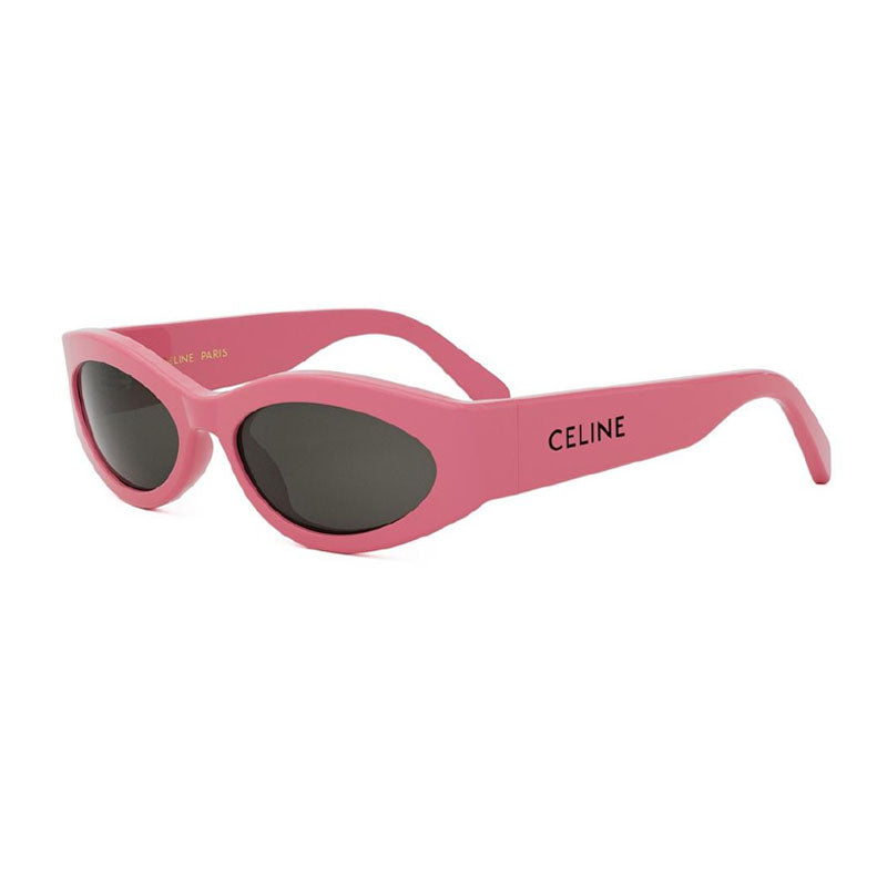 Celine Sunglasses Cat Eye Full Rim, Shiny Pink Frame and Grey Lens CL40288I74A