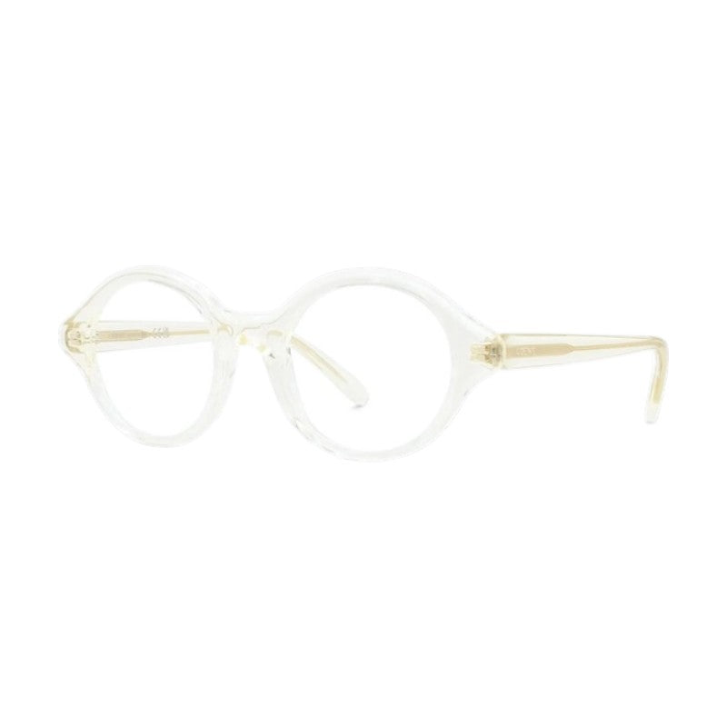 Loewe Eyeglasses Round Full Rim, Transparent Yellow Frame and Clear Demo Lens Lens LW50098I057
