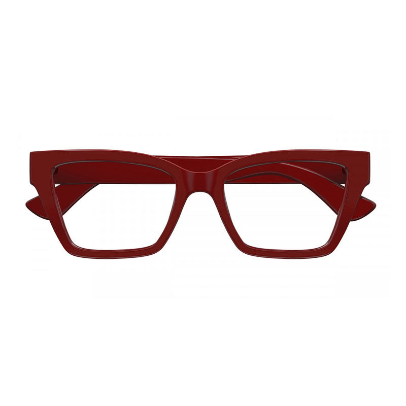 Gucci Eyeglasses Cat Eye Full Rim, Burgundy Frame and Clear Demo Lenses Lens GG1715O003