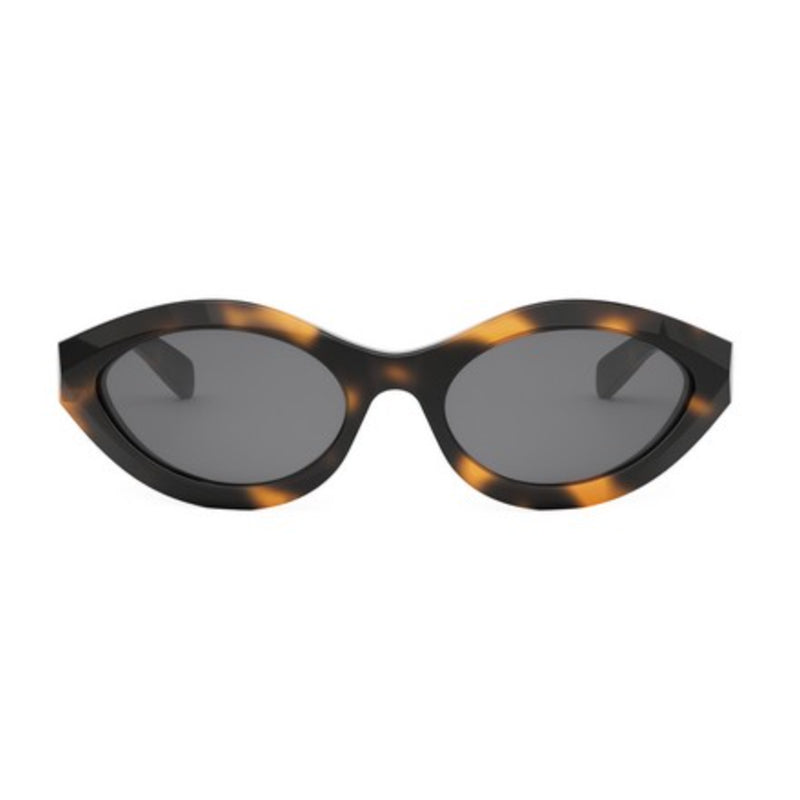 Celine Sunglasses Cat Eye Full Rim, Havana Frame and Grey Lens CL40311I53A