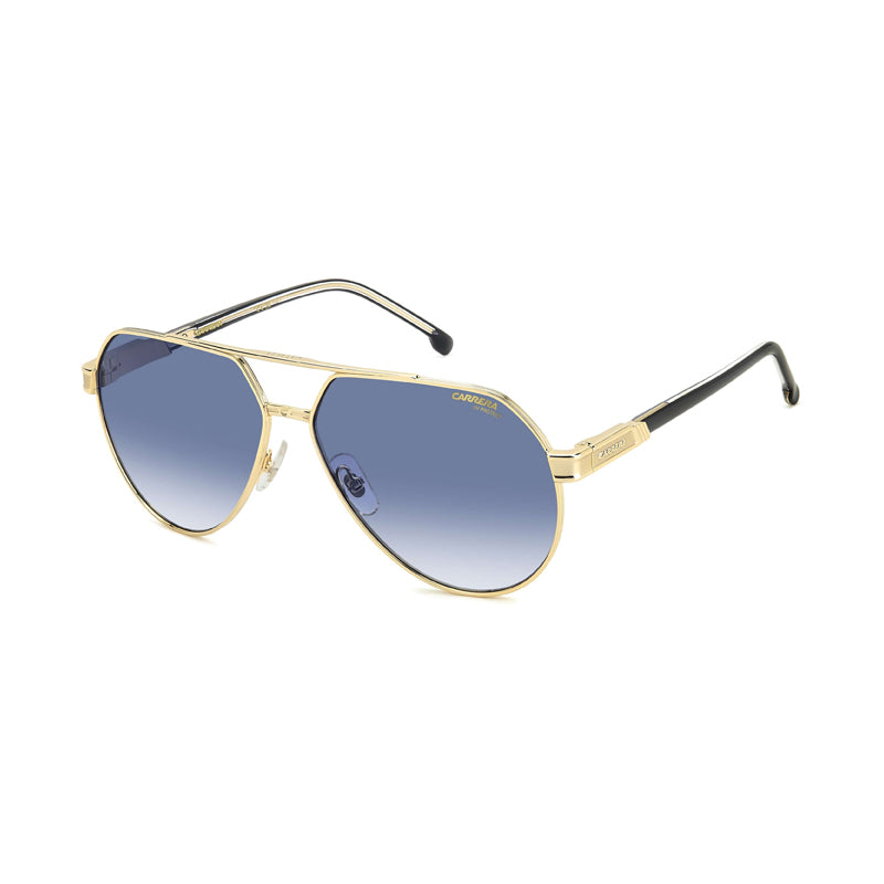Carrera Sunglasses Aviator Full Rim, Gold Frame and Blue Gradient Lens CARRERA1067/S0J5G08
