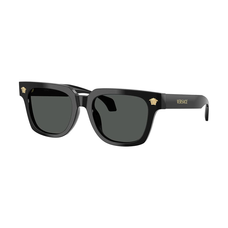 Versace Sunglasses Square Full Rim, Black Frame and Dark Grey Lens VE4510UGB1/87