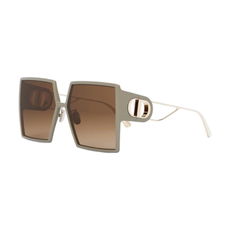 Dior Sunglasses Square Full Rim, Green Frame and Gradient Brown Lens 30MONTAIGNESU55F1