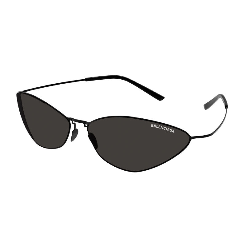 Balenciaga Sunglasses Cat Eye Full Rim, Black Frame and Grey Lens BB0350S001