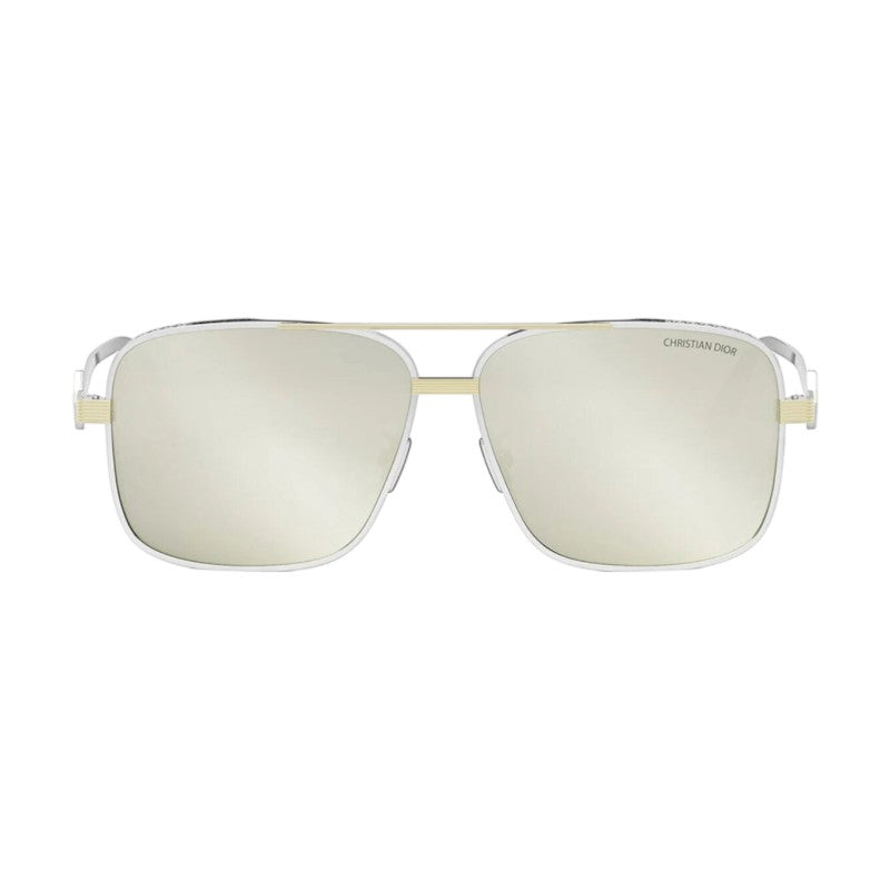 Dior Sunglasses Square Full Rim, Shiny Palladium Frame and Silver Mirror Lens CDDIAMONDS9FF2A5