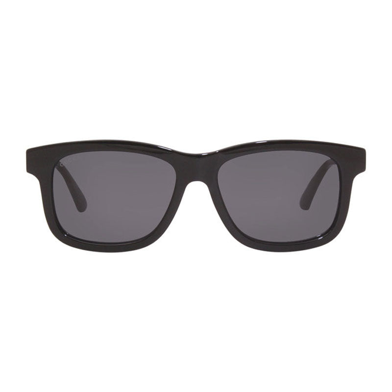 Gucci Sunglasses Rectangle Full Rim, Black Frame and Grey Lens GG0824S005