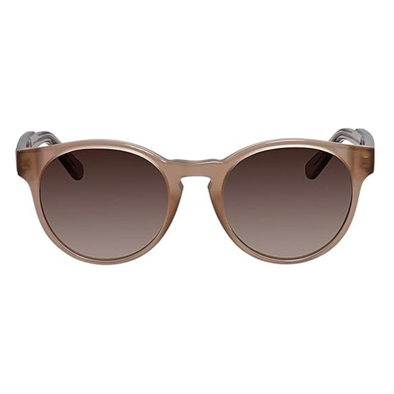 Ferragamo Salvatore Ferragamo Sunglasses Round Full Rim, Crystal Sand Frame and Brown Lens SF1068S278