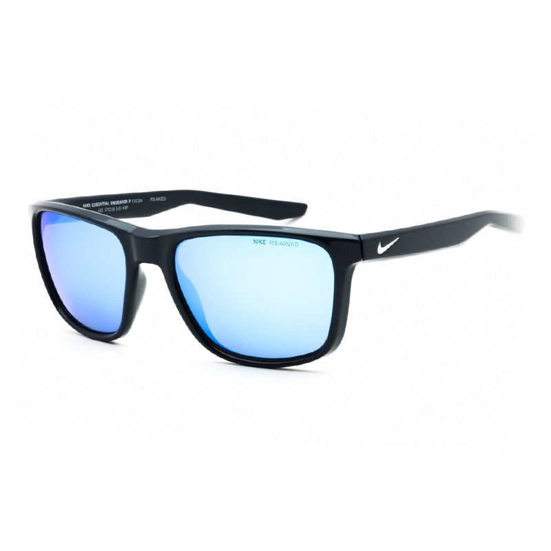 Nike Sunglasses Square Full Rim, Obsidian Frame and Green Polarized Mirror Lens NIKEESSENTIALENDEAVORPMIEV1124451
