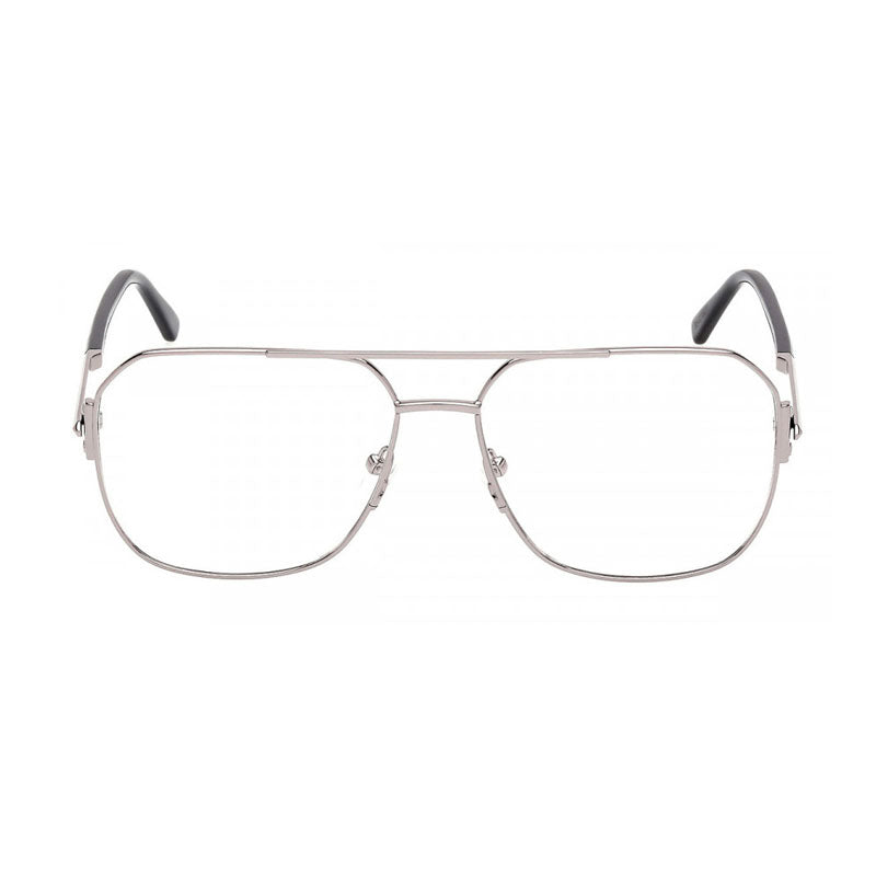 Mcm Eyeglasses Aviator Full Rim, Shiny Light Ruthenium Frame and Clear Demo Lenses Lens MW5007014