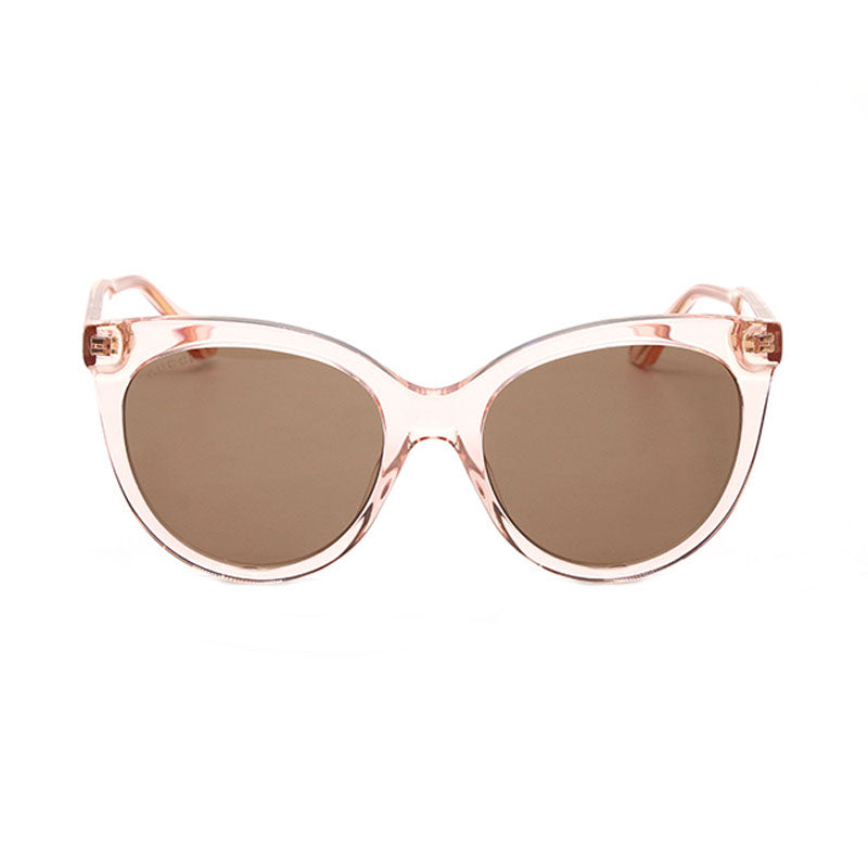 Gucci Sunglasses Cat Eye Full Rim, Shiny Pink Frame and Brown Lens GG0565S004