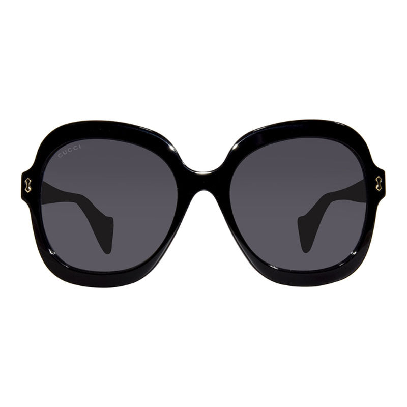 Gucci Sunglasses Round Full Rim, Black Frame and Grey Lens GG1240S001