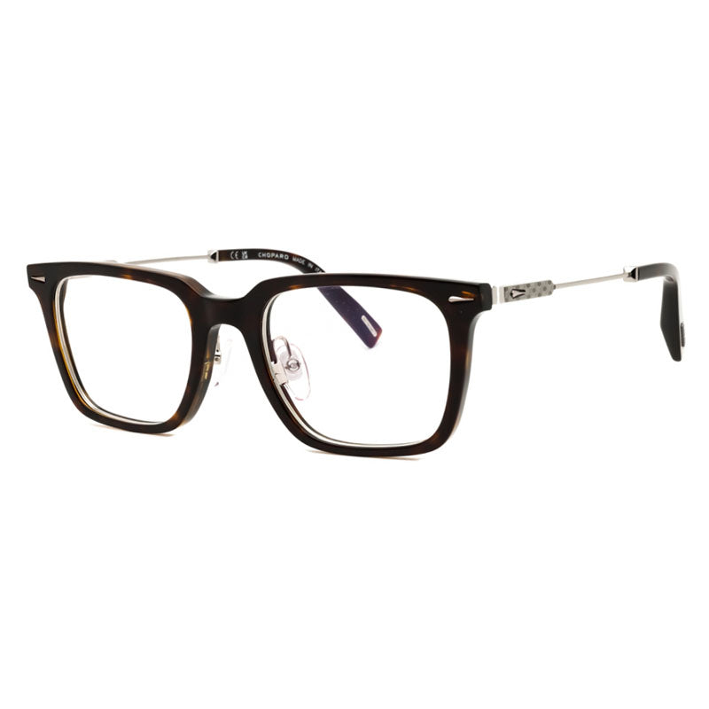 Chopard Eyeglasses Square Full Rim, Havana Frame and Clear Demo Lenses Lens VCH34603AQ
