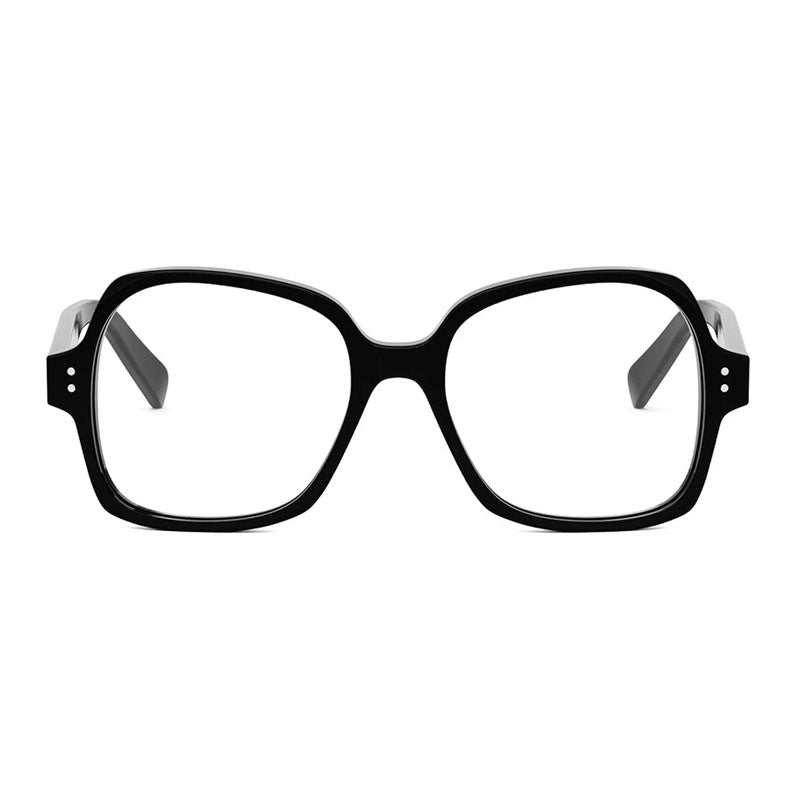 Celine Eyeglasses Square Full Rim, Shiny Black Frame and Clear Demo Lens Lens CL50148I001