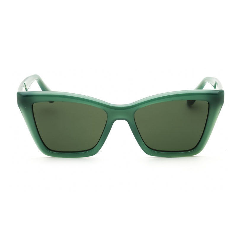 Ferragamo Salvatore Ferragamo Sunglasses Cat Eye Full Rim, Opaline Green Frame and Brown Green Lens SF2039SE339