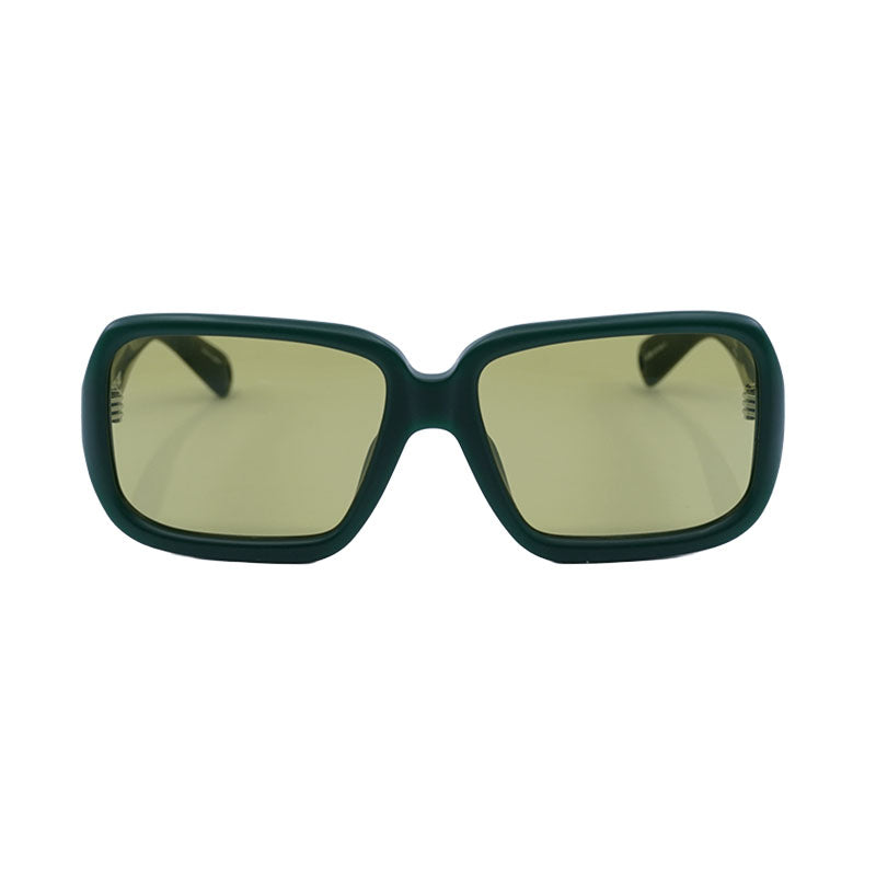 Jacquemus Sunglasses Square Full Rim, Matte Green Frame and Green Lens JAC/86C3