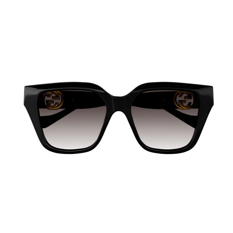 Gucci Sunglasses Cat Eye Full Rim, Black Frame and Grey Gradient Lens GG1023S008