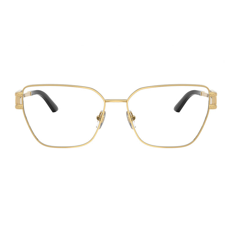 Versace Eyeglasses Oval Full Rim, Gold Frame and Clear Demo Lenses Lens VE13011002