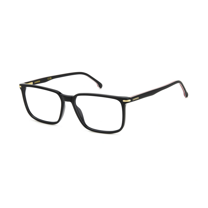 Carrera Eyeglasses Rectangle Full Rim, Black Frame and Clear Demo Lenses Lens CARRERA326080700
