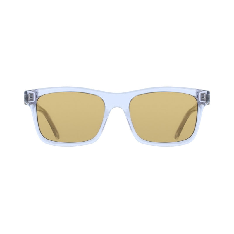 Ferragamo Salvatore Ferragamo Sunglasses Square Full Rim, Transparent Grey Frame and Brown Lens SF2060SE020